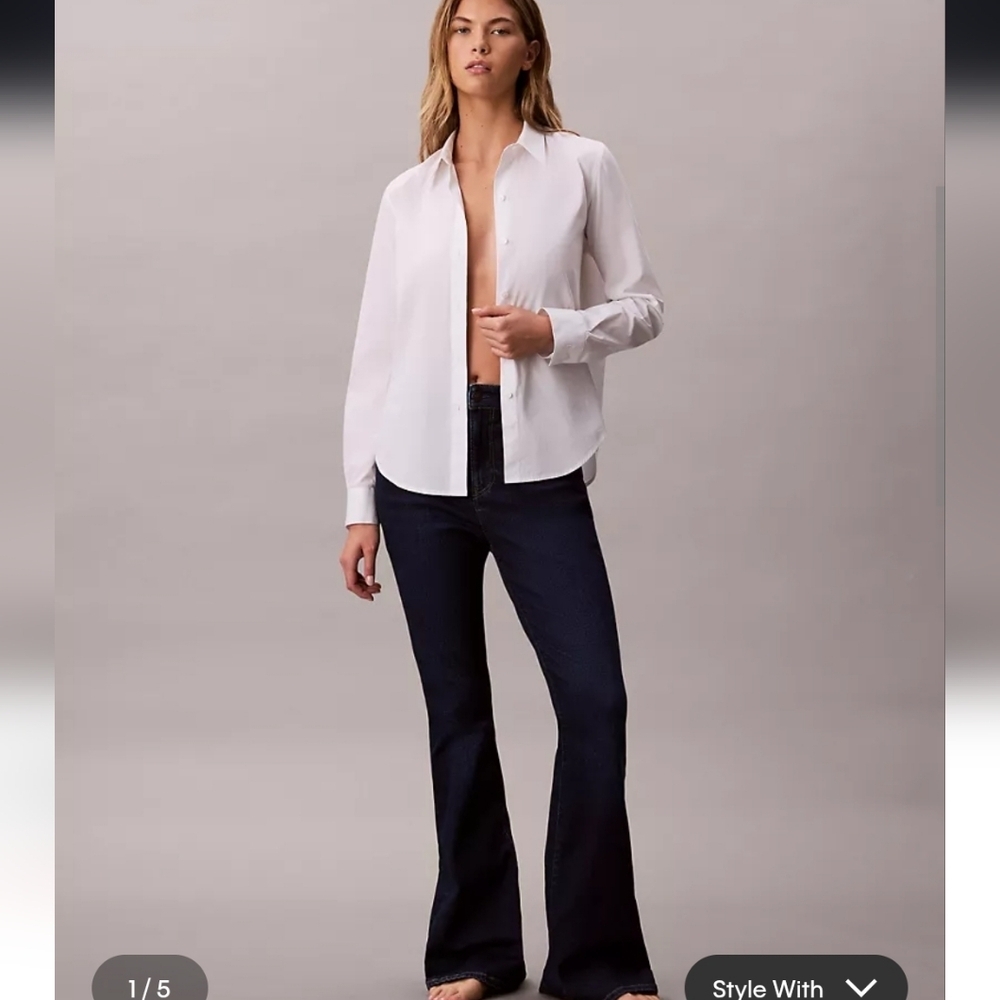 Calvin Klein High Rise Flare Jeans Size 30 Regular
